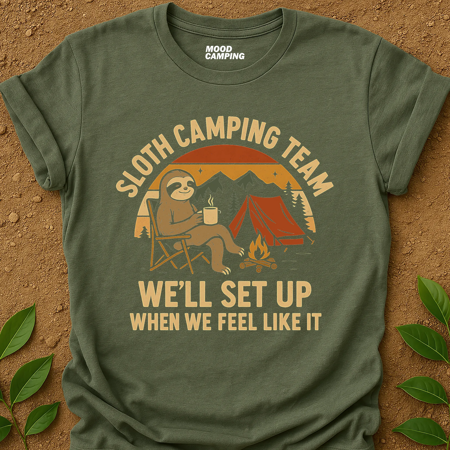 Sloth Camping T-Shirt