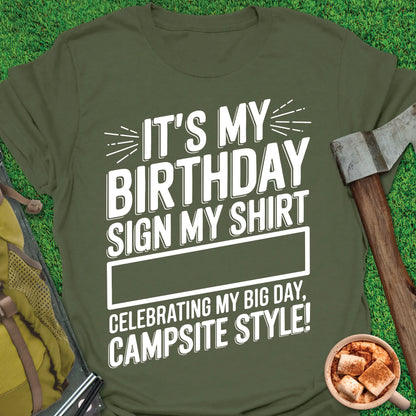 Birthday Camping Sing My T-Shirt