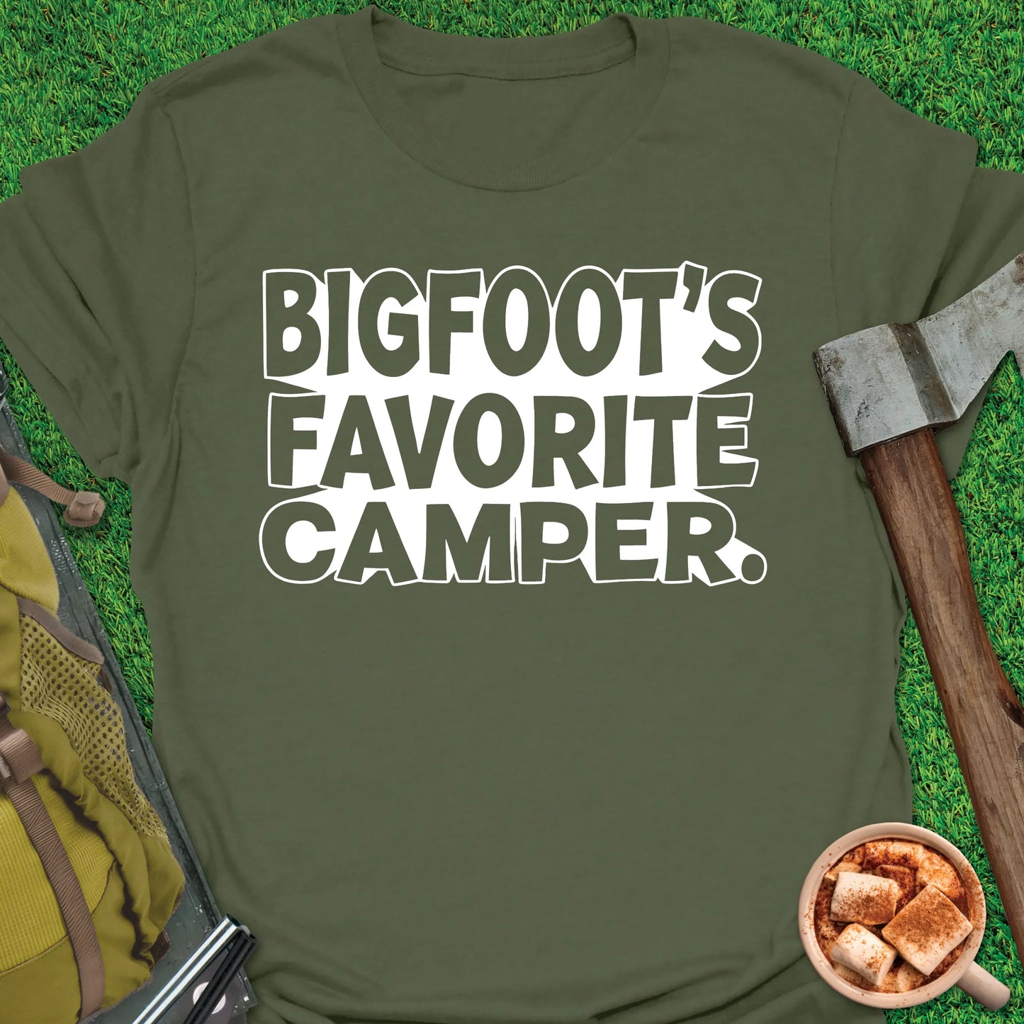 Bigfoots's Favorite Camper T-Shirt