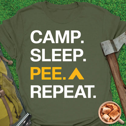 Camp Sleep Pee Repeat T-Shirt