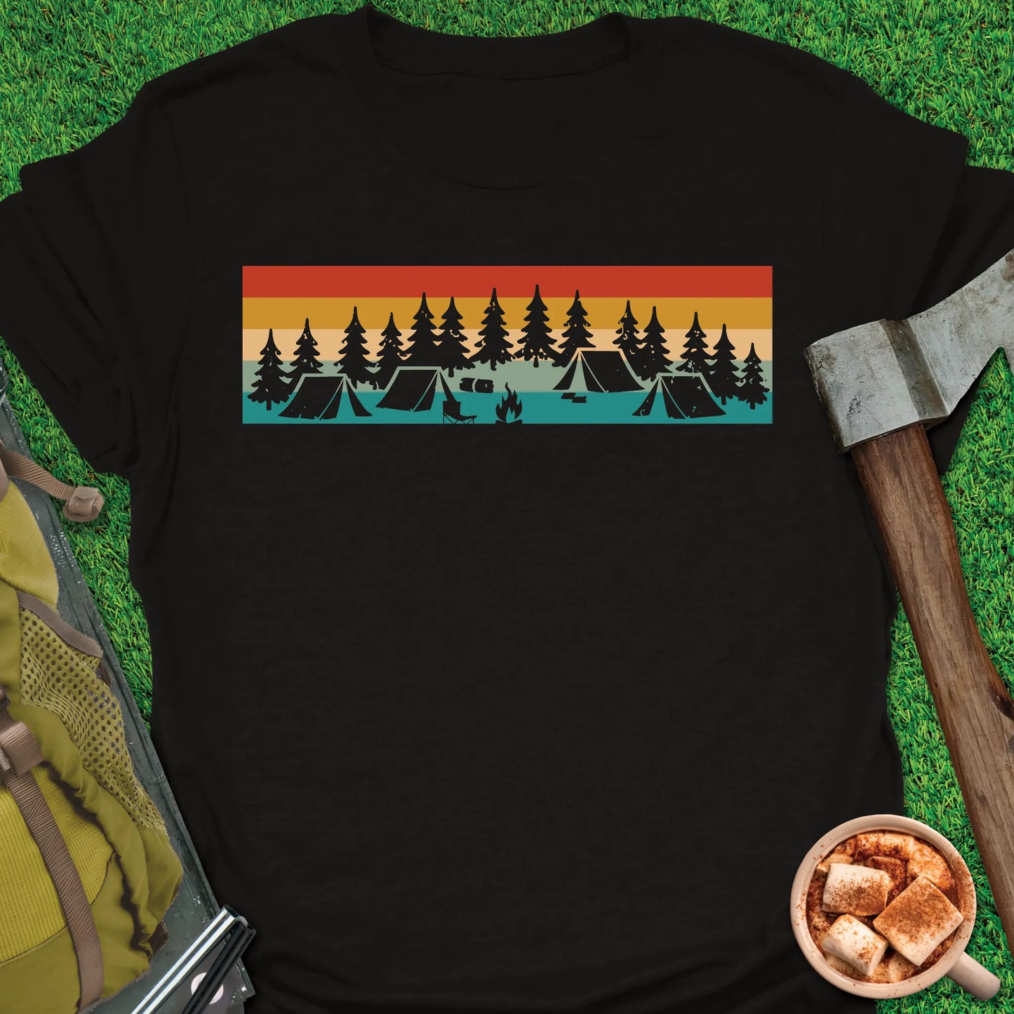 Retro Campsite Sunset T-Shirt