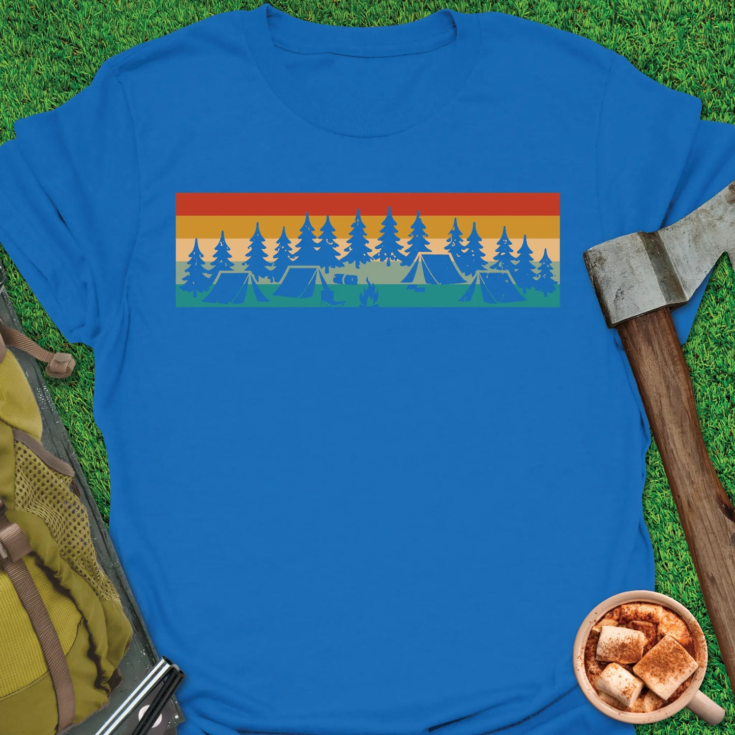 Retro Campsite Sunset T-Shirt