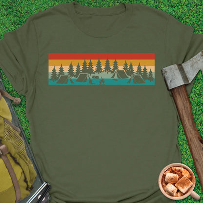 Retro Campsite Sunset T-Shirt