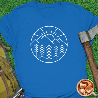 Mountain Landscape Round T-Shirt