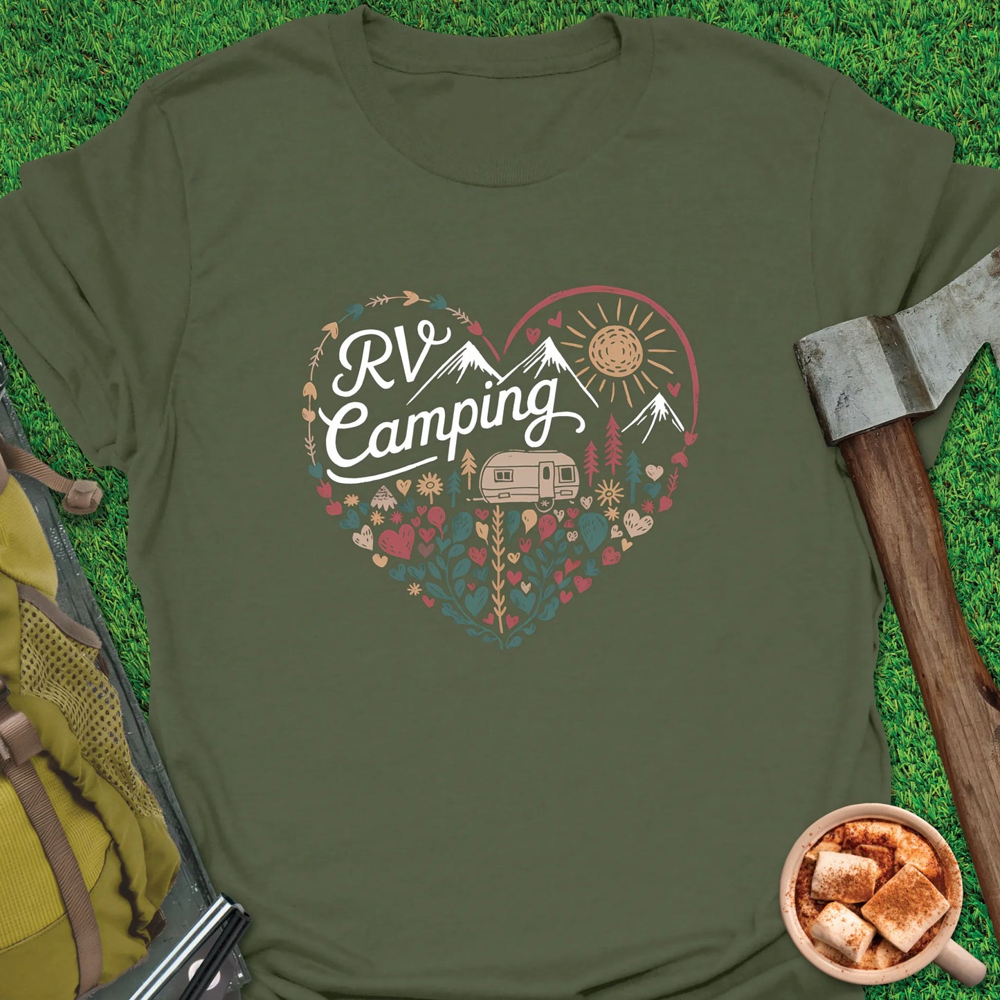 RV Camping Heart T-Shirt