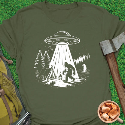 Bigfoot & Loch Ness Camping T-Shirt