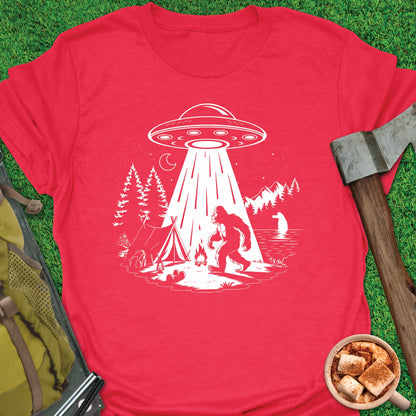 Bigfoot & Loch Ness Camping T-Shirt