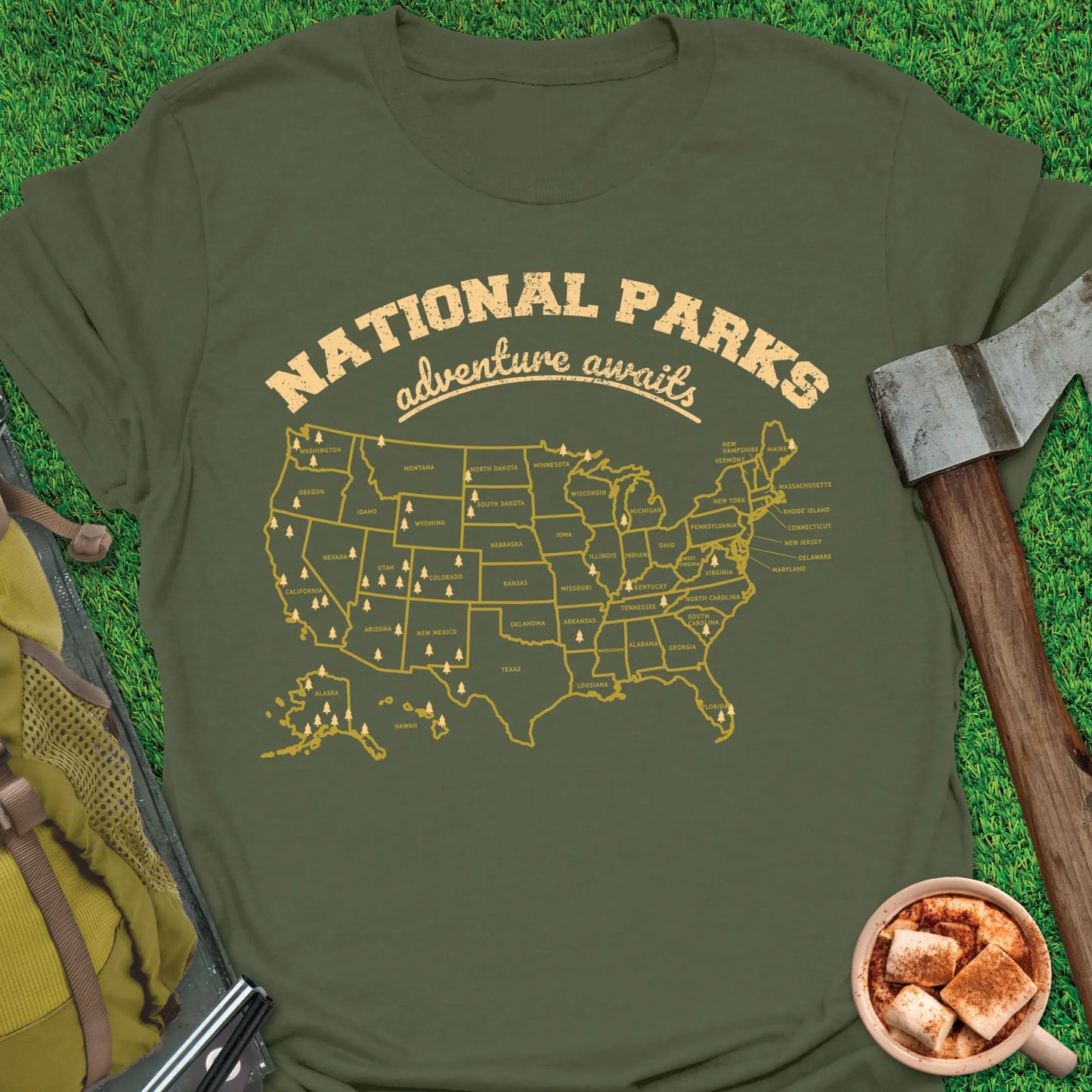 National Parks Map T-Shirt