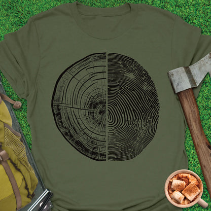 Tree-Rings Fingerprint T-Shirt