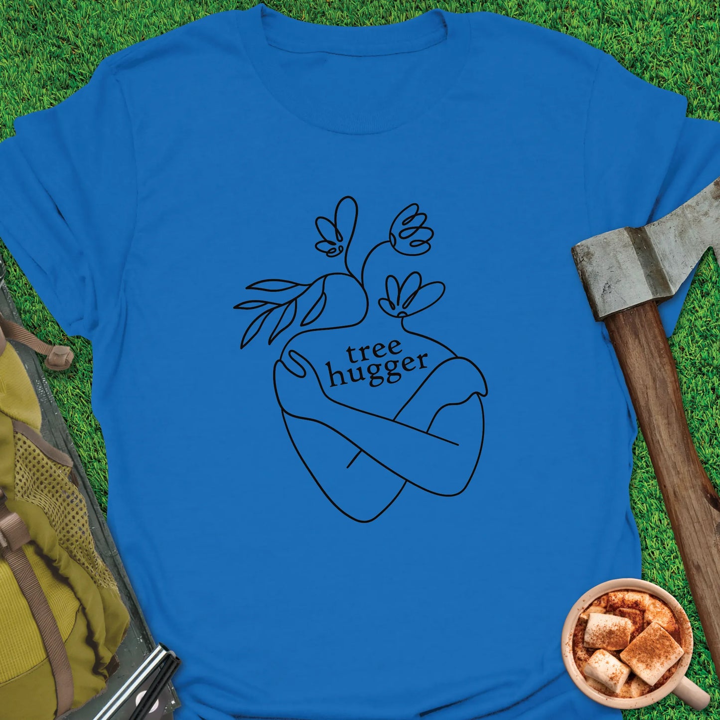 Line Art Tree Hugger T-Shirt