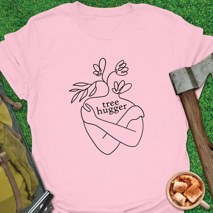 Line Art Tree Hugger T-Shirt