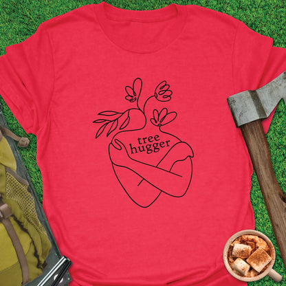 Line Art Tree Hugger T-Shirt