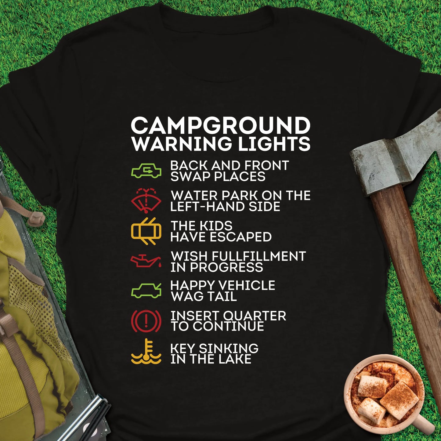 Campground Warning Lights T-Shirt