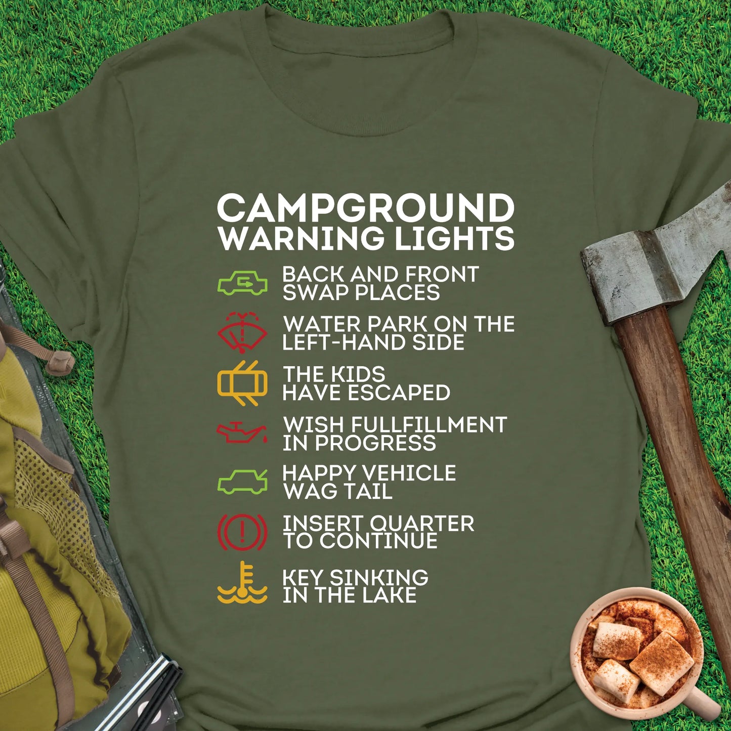 Campground Warning Lights T-Shirt