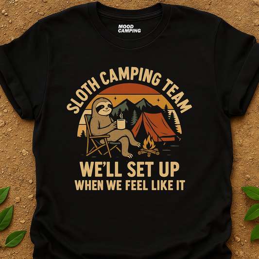Sloth Camping T-Shirt