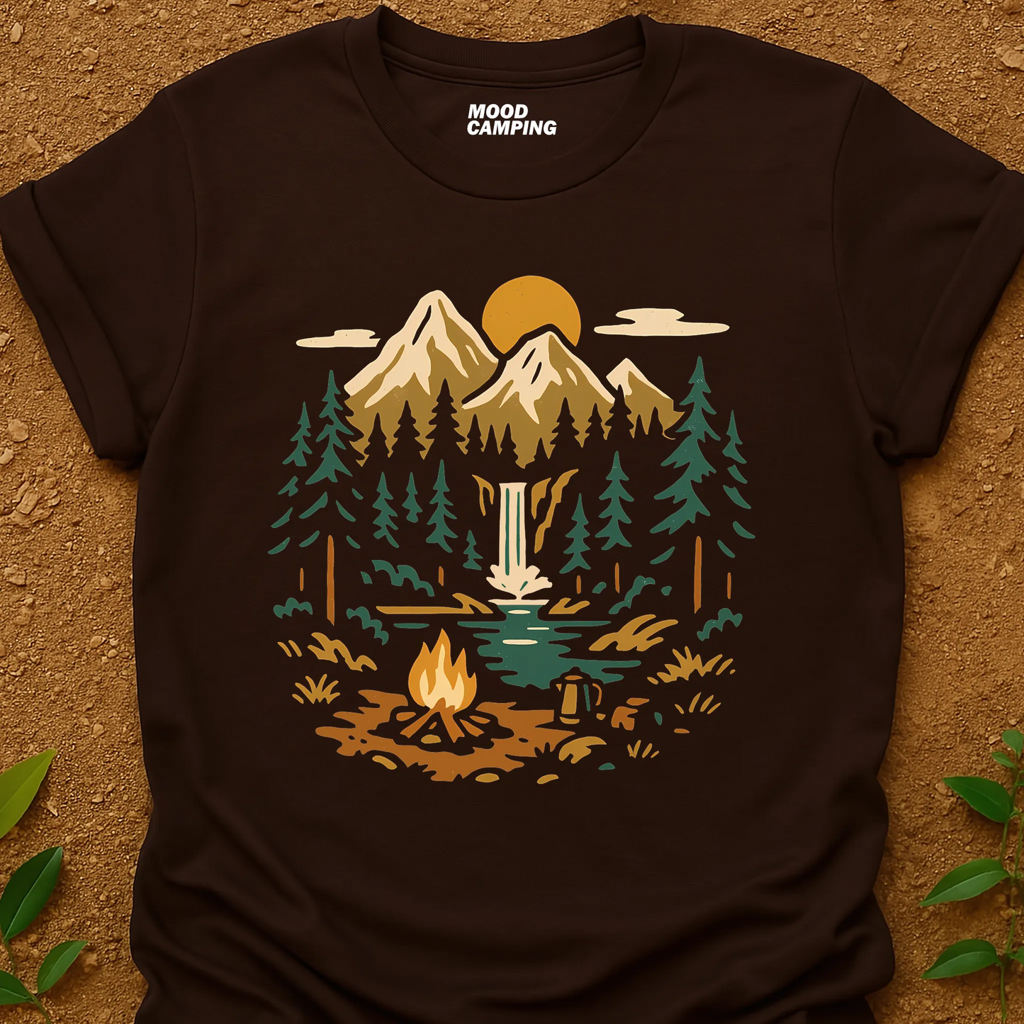 Waterfall In Forest T-Shirt