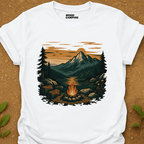 Fire In The Woods T-Shirt - Mood Camping